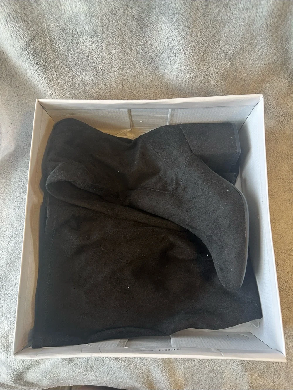 Bar III Black Suede Over-the-Knee Block Heel Boots